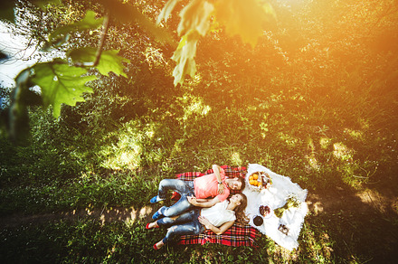 Couple on a picnik featuring adults, two, and female