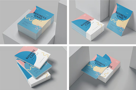 A8 Vertical Visiting Card Mockups, an Advertising Mockup by megostudi0