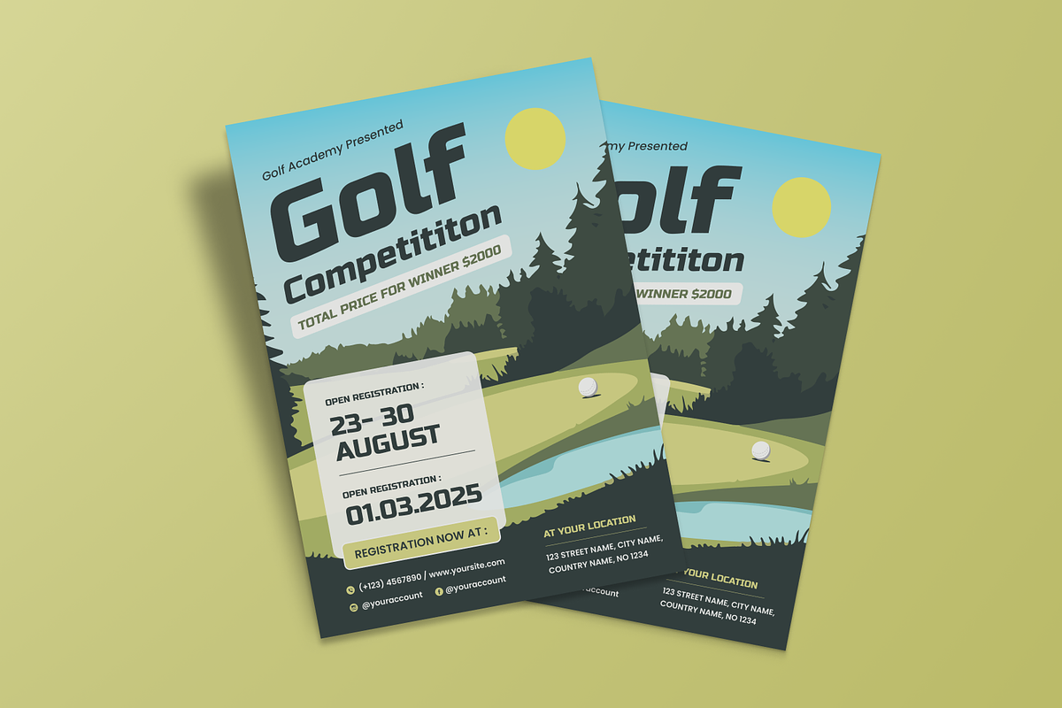 Golf Competition Flyer, a Flyer Template by MMPixelCraft (Photo 5 of 5)