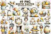 Watercolor Rustic Easter Clipart, an Illustration by Sublimation Artist (Thumbnail 1 of 7)