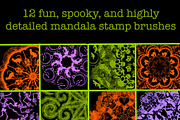 Halloween mandala stamp brushes, a Brush Add-On by Courtney Leigh creates (Thumbnail 2 of 2)