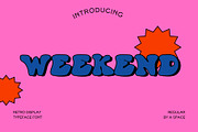 Weekend - Retro Display Font, a Handwritten Font by aeys_land (Thumbnail 1 of 5)