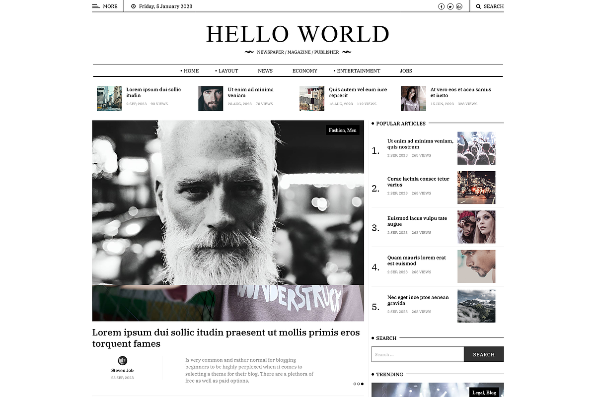 Hewo - Magazine Blog HTML Template, a HTML Template by AliThemes (Photo 2 of 2)