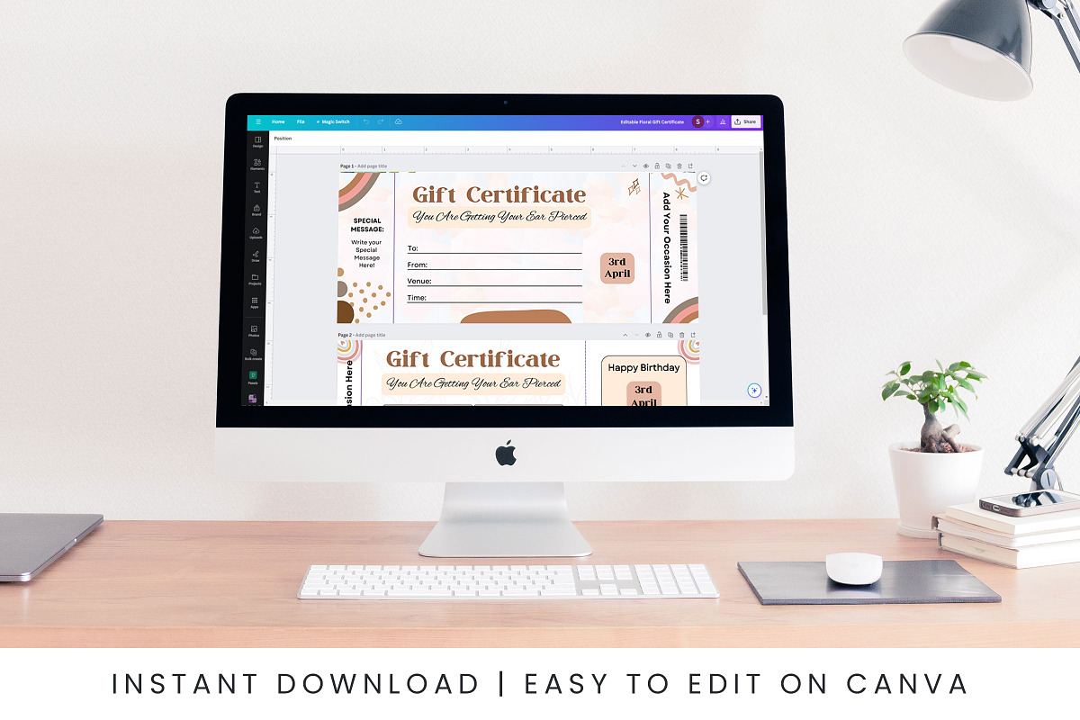 Editable Floral Gift Certificate, a Templates & Theme by Snapybiz (Photo 5 of 10)