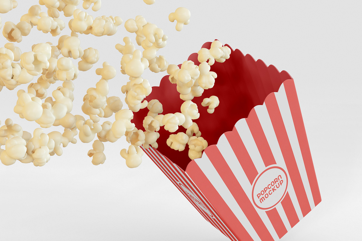 cinema popcorn Mockup, a Cups & Container Mockup by Mego-studio