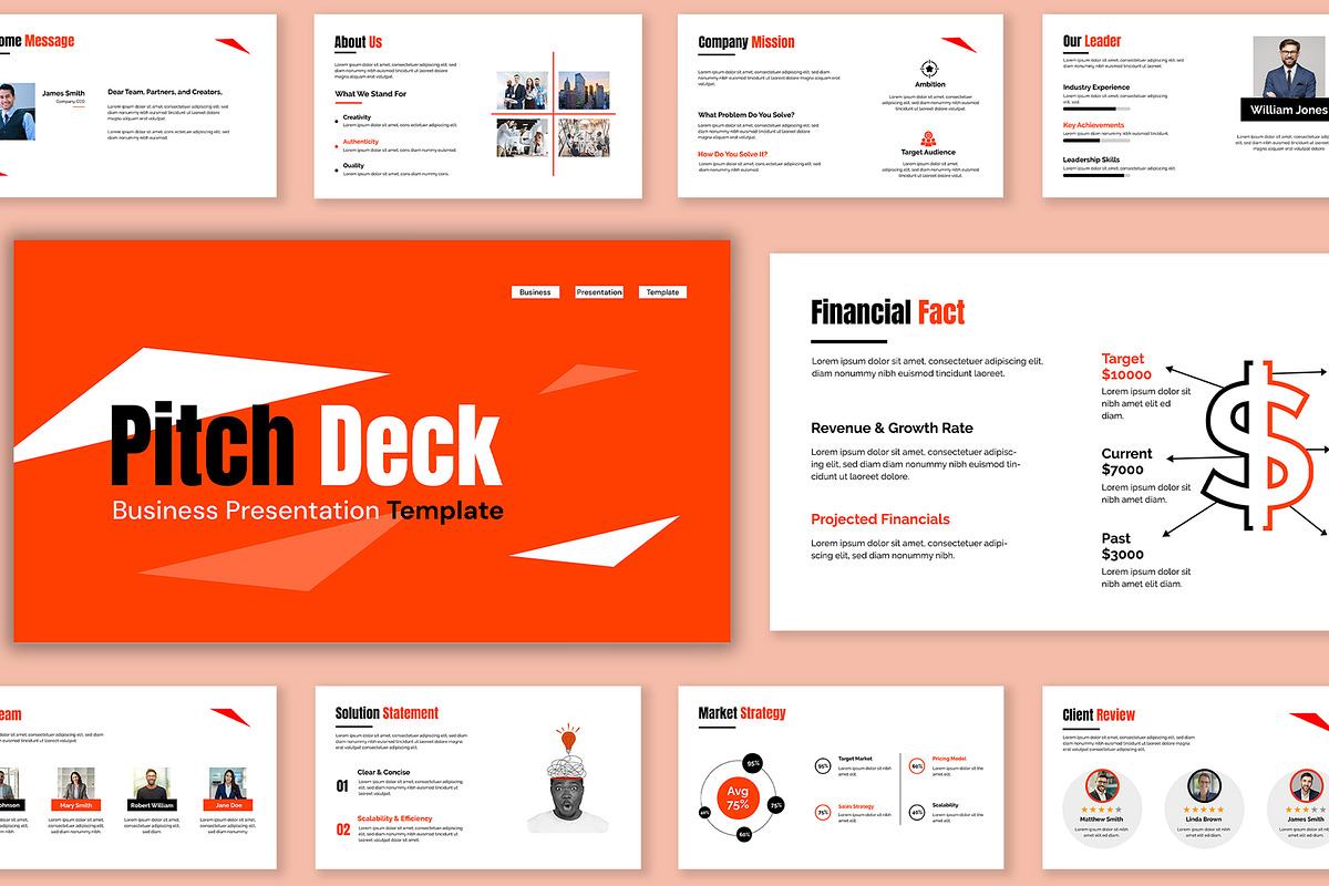 Business Pitch Deck Presentation, a Presentation Template by Mighty-Slide (Photo 1 of 4)