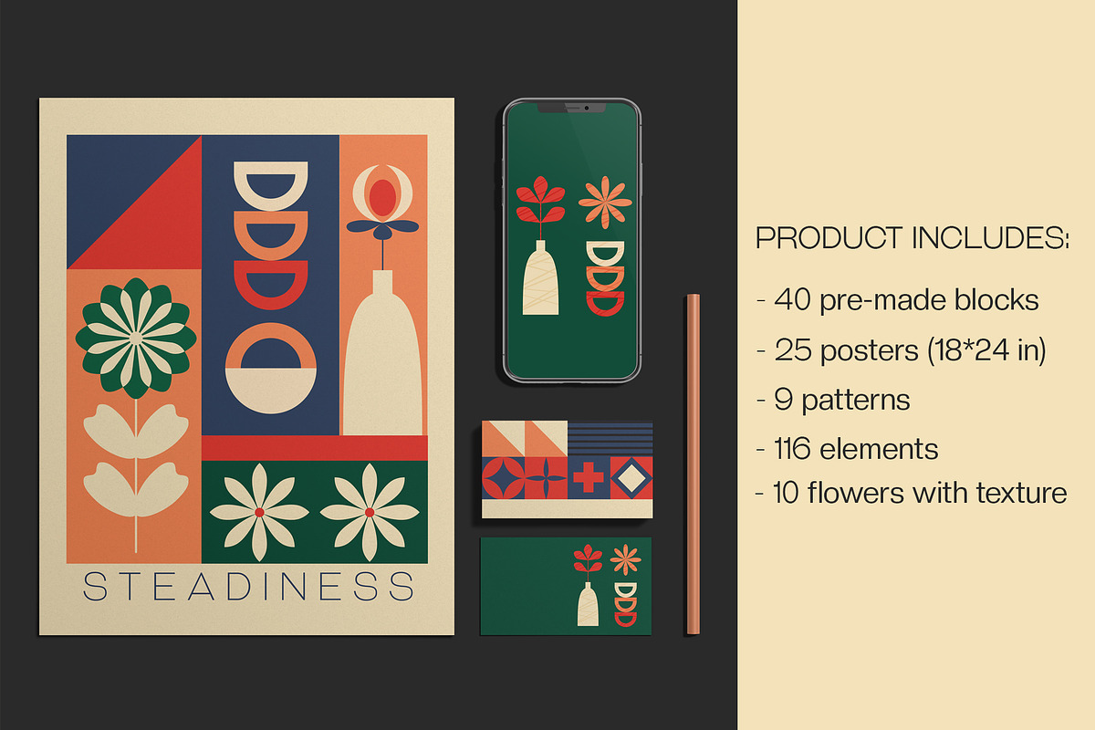Big retro geometric collection, an Object Illustration by Sofico (Photo 3 of 31)