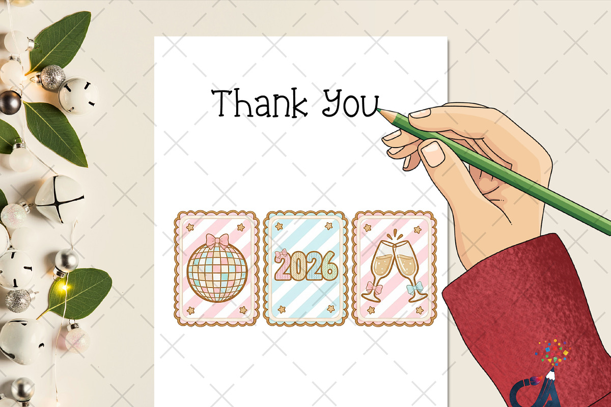 Yarn Crochet Happy New Year 2026 PNG, an Illustration by Creative Art (Photo 2 of 6)