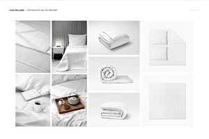 Microfiber Comforter Mockup Set