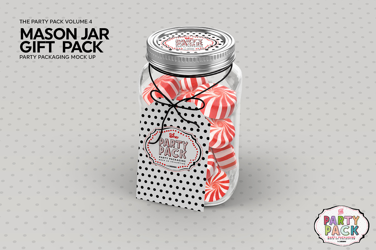 Mason Jar Gift Packaging Mockup, a Packaging Mockup by INCDesign (Photo 7 of 8)