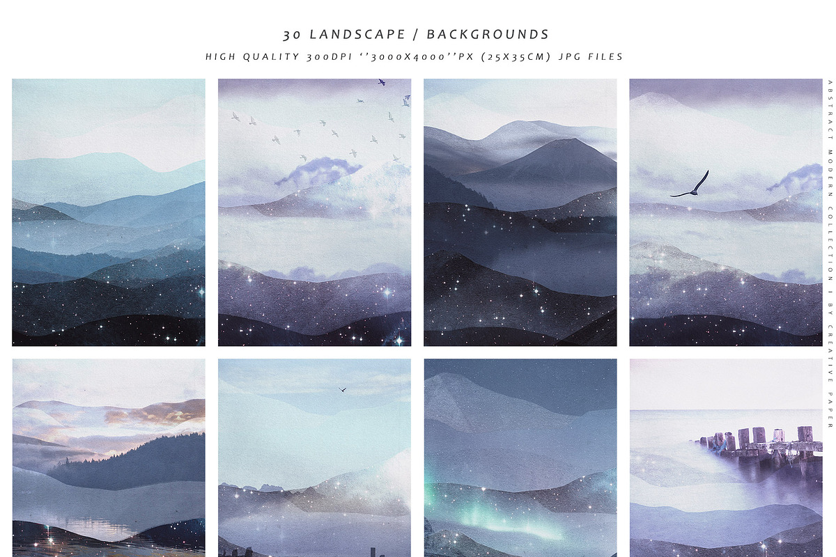 Winter Landscape Backgrounds, a Background Graphic by by creative paper (Photo 7 of 13)