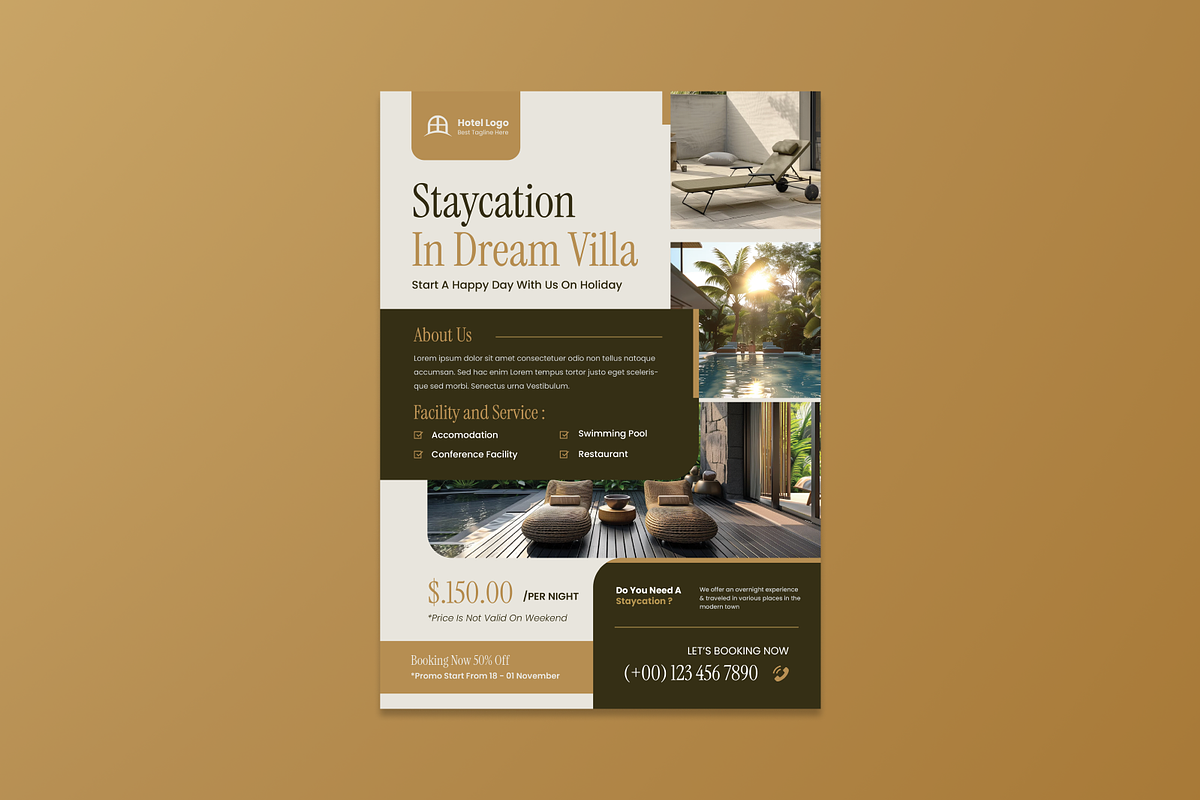 Luxury Villa Promotion Flyer, a Flyer Template by MMPixelCraft (Photo 4 of 5)