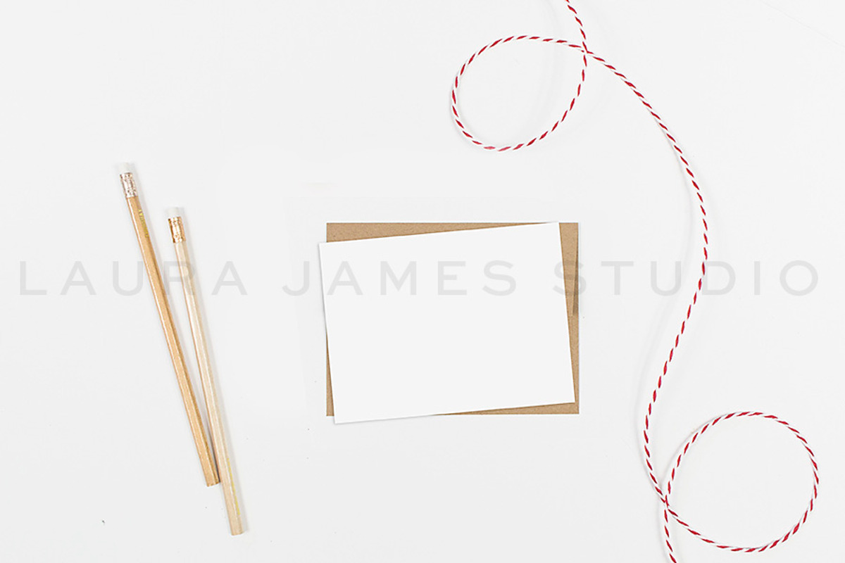 PSD Mockup Styled A2 Greeting Card, a Print Template by LJ Stock and Graphics