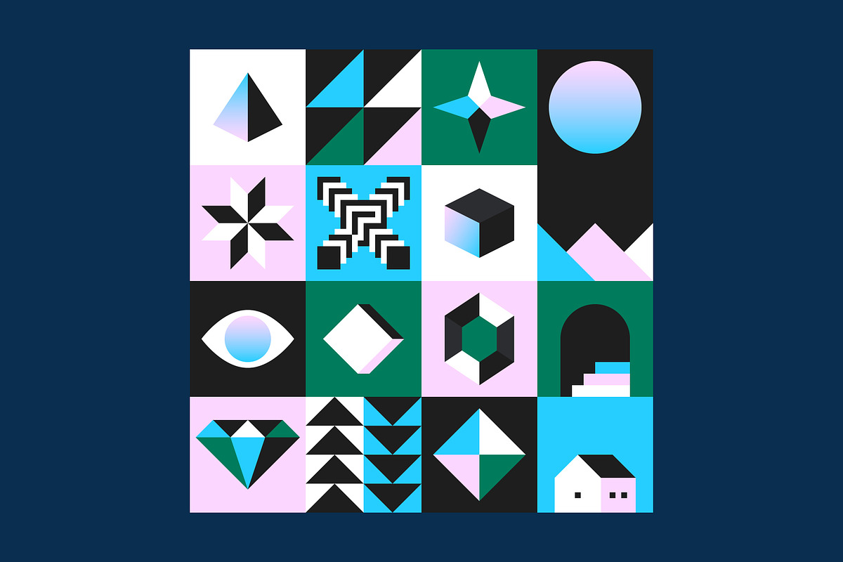 Seamless Geometric Patterns Bundle, a Pattern Graphic by Neo Geo (Photo 4 of 9)