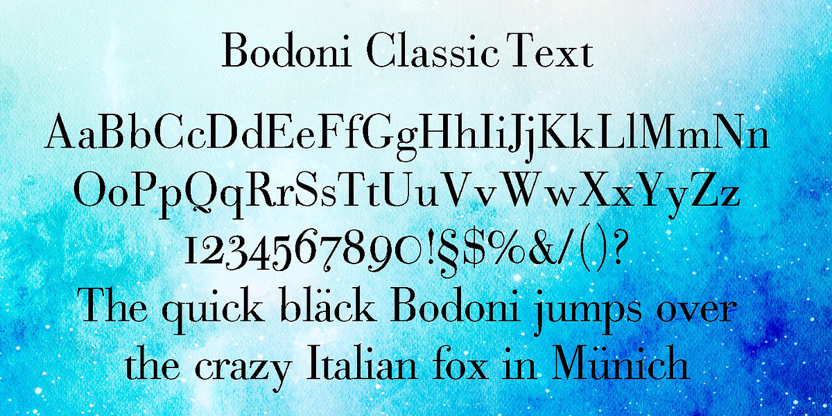 Bodoni Classic Text, a Serif Font by Wiescher-Design (Photo 2 of 3)