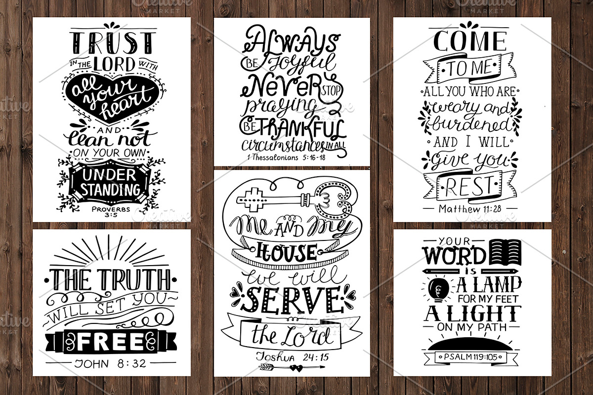BUNDLE 60 Great Bible Verses, an Illustration by Ola-la-la (Photo 6 of 17)