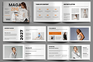 Fashion Magazine Layout, a Magazine Template by MightyDesign