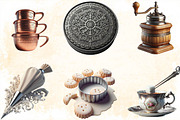 Vintage Baking Sublimation Clipart, an Illustration by SVGArt (Thumbnail 2 of 8)