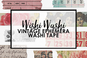 Wishi Washi Vintage Ephemera Tape