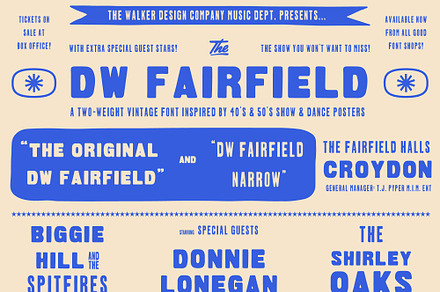 DW Fairfield Vintage Font Duo, a Font by Walker Design Co.
