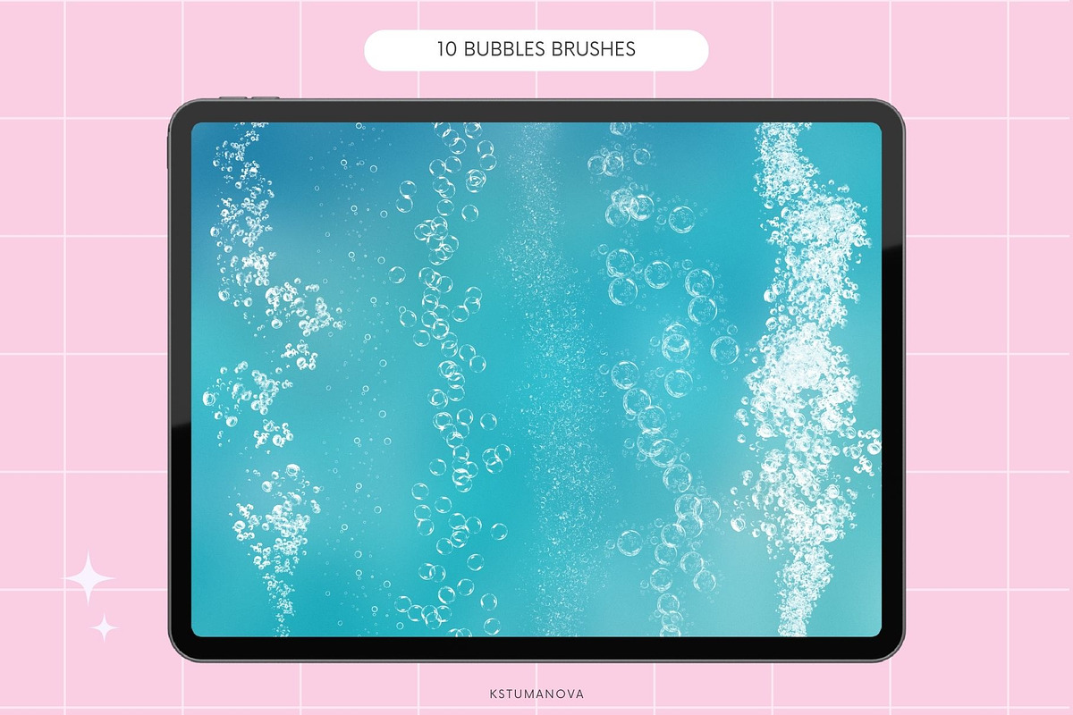 Procreate water sea, waves brushes, a Brush Add-On by KsTumanova (Photo 3 of 7)