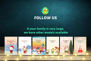 Christmas Card Templates Canva Set