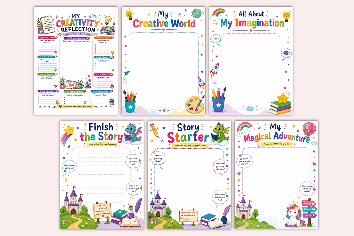2027 Kids Creativity Journal, a Stationery Template by Shumaya (Photo 3 of 6)