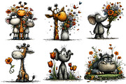 Spring Safari Whimsical Clipart Bund, an Illustration by DreamPrint404 (Thumbnail 5 of 6)