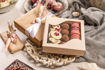 Festive dessert box, a Background Photo by Grafvision photography