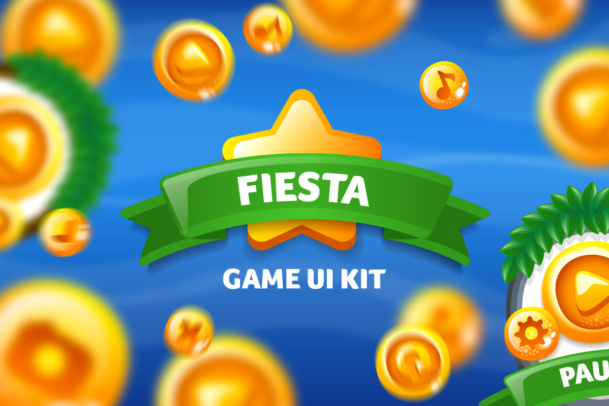 FIESTA GAME UI KIT, an UI Kit Template by ToozDesign (Photo 1 of 9)