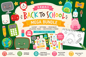 Cute Kawaii Back to School Bundle