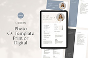 Modern Photo CV Template CANVA, a Resume Template by Jay Luxe Creative (Thumbnail 1 of 5)