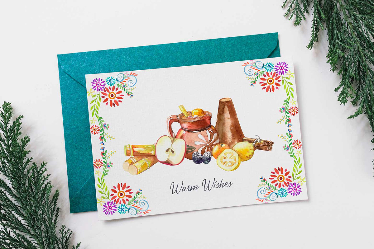 Mexican Ponche Clip Art Watercolor, a Food Illustration by CpandoShop (Photo 4 of 6)