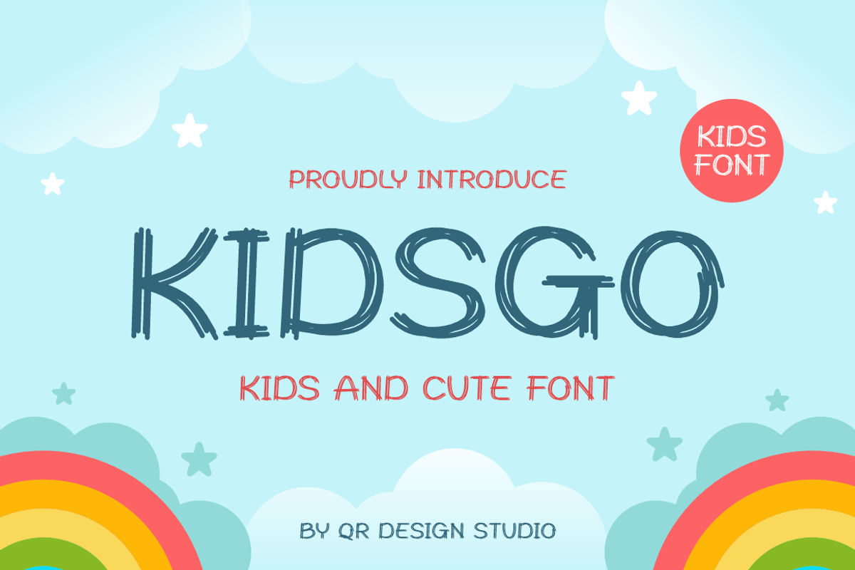 Kidsgo - Kids Font, a Handwritten Font by QR Design Studio (Photo 1 of 7)