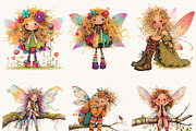 Watercolor Flower Fairy Girl Clipart, a Person Illustration by Design Scotch (Thumbnail 4 of 7)