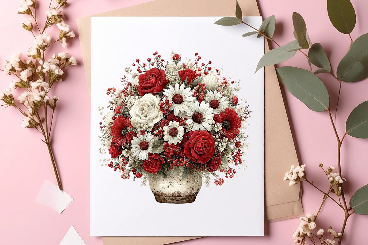 Spring flower basket clipart, an Illustration by SinaCreation (Photo 9 of 11)