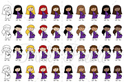 Pregnant Stick Figure Clipart Pack, an Illustration by PinkPueblo (Thumbnail 2 of 4)