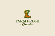 Farm Sunflower Boot Logo Templates, a Branding & Logo Template by MerdeneDesignStudio (Thumbnail 3 of 5)