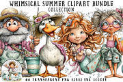 Whimsical Summer Clipart Bundle, an Illustration by OK Design (Thumbnail 1 of 6)