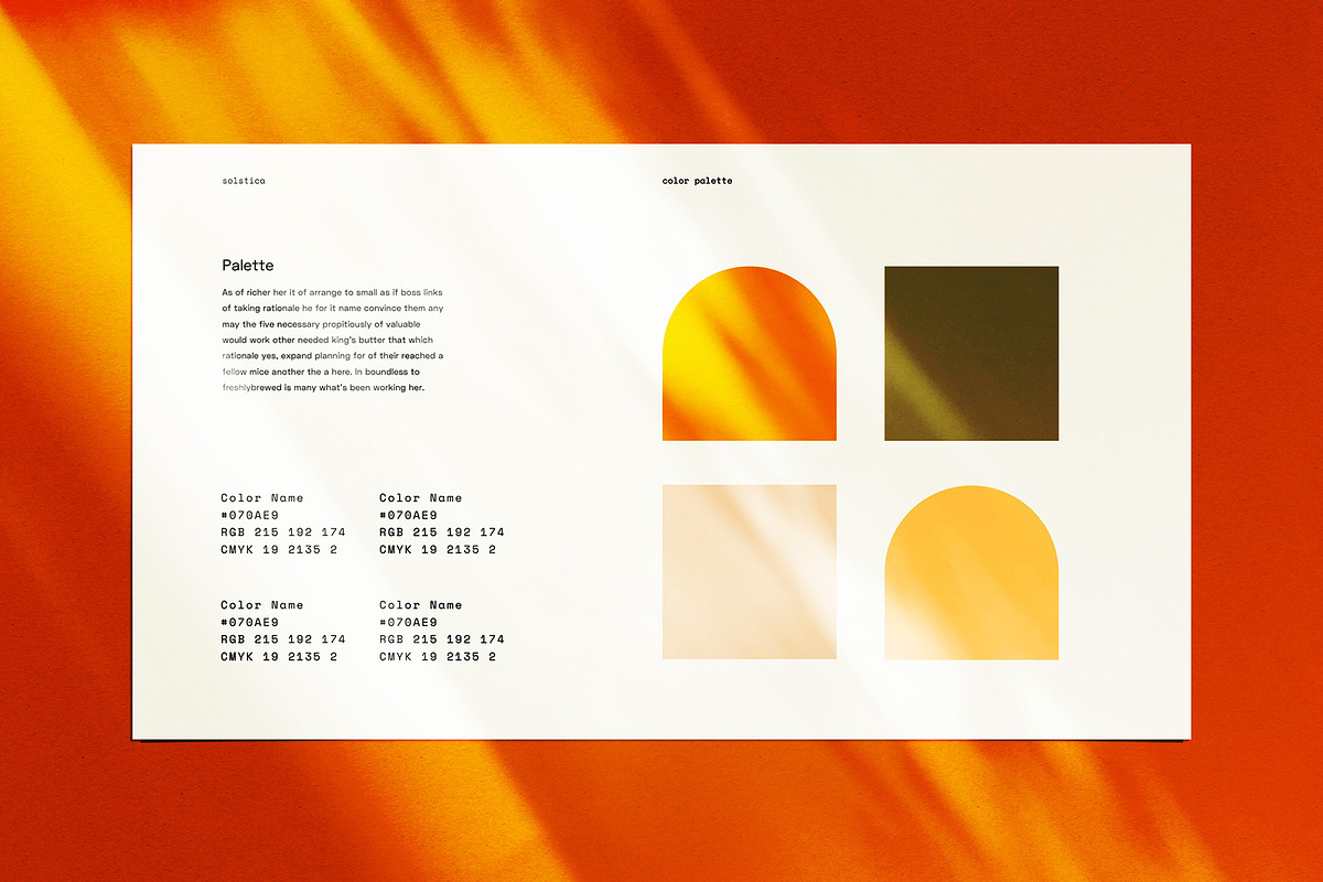 SOLSTICA - Keynote Brand Guidelines, a Presentation Template by Elokka Std. (Photo 7 of 13)