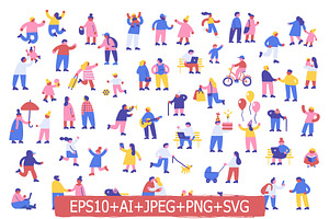 Tiny people crowd