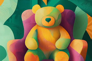 Illustration for a birthday card, an Abstract Photo by Imaginarium