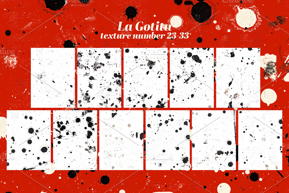 La Gogita: 33 Ink Droplet Textures, a Pattern Graphic by nicholasasmita (Photo 7 of 12)