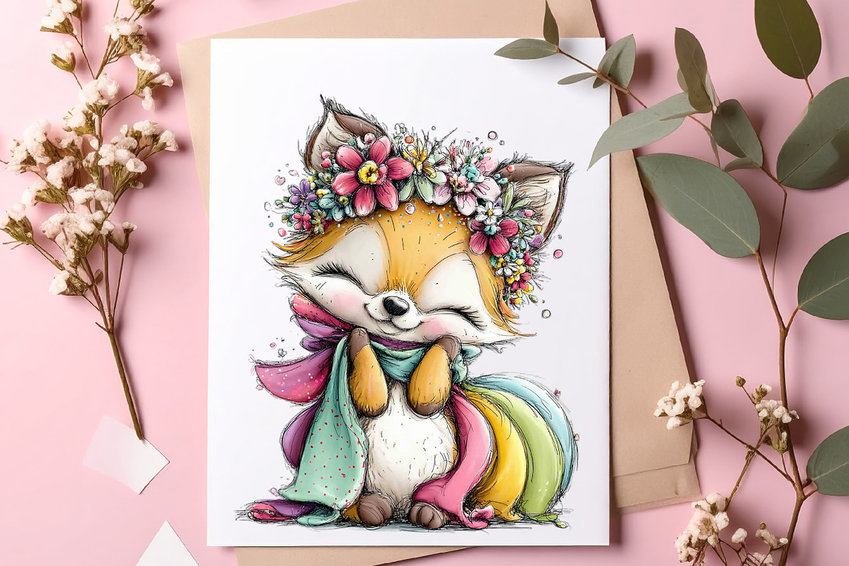 Whimsical spring animals clipart, an Illustration by SinaCreation (Photo 5 of 6)