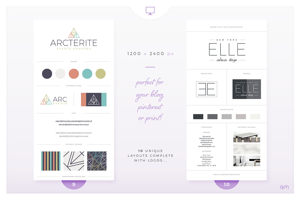 Brand Boards / Style Tiles VOL 1, a Templates & Theme by AM Studio (Photo 9 of 11)