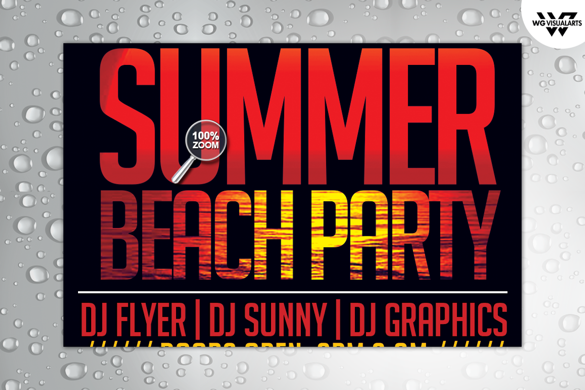 3in1 SUMMER BEACH Flyer Template, a Flyer Template by WG DESIGN (Photo 3 of 5)