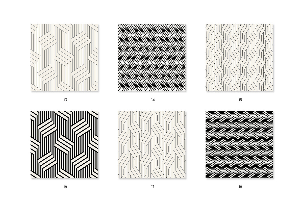 Herringbone Seamless Patterns Set, a Pattern Graphic by Curly_Pat (Photo 5 of 9)