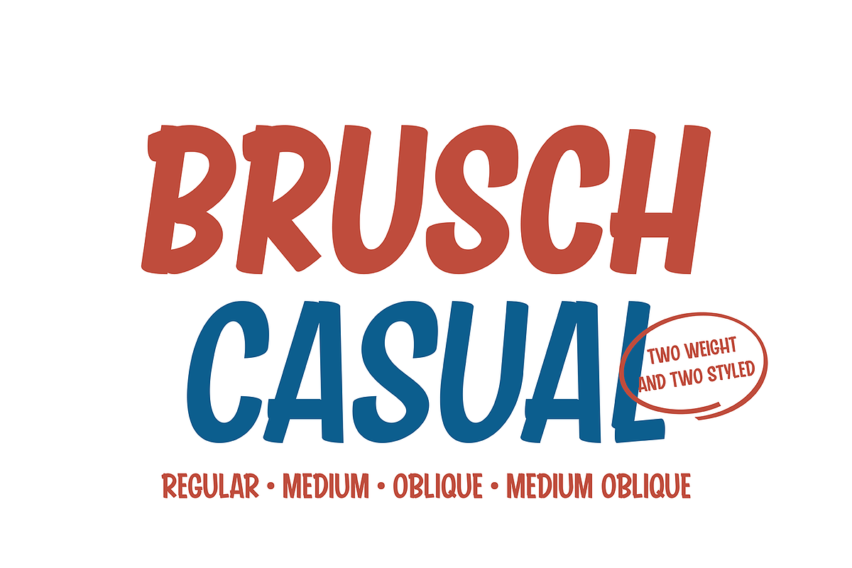 Brusch Casual, a Font by A.Budianto (Photo 1 of 5)