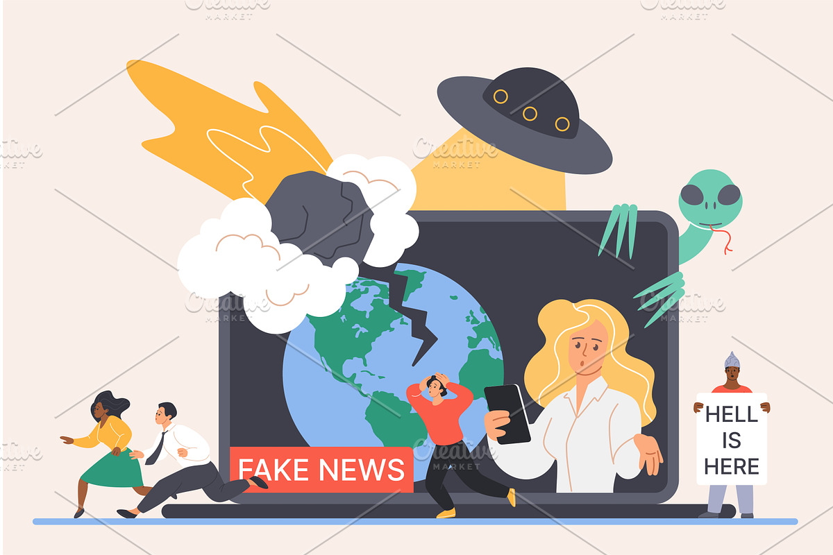 Fake news misinformation social, a Technology Illustration by Lemberg ...