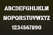 Military Stencil Font, a Font by vladocar (Thumbnail 5 of 5)
